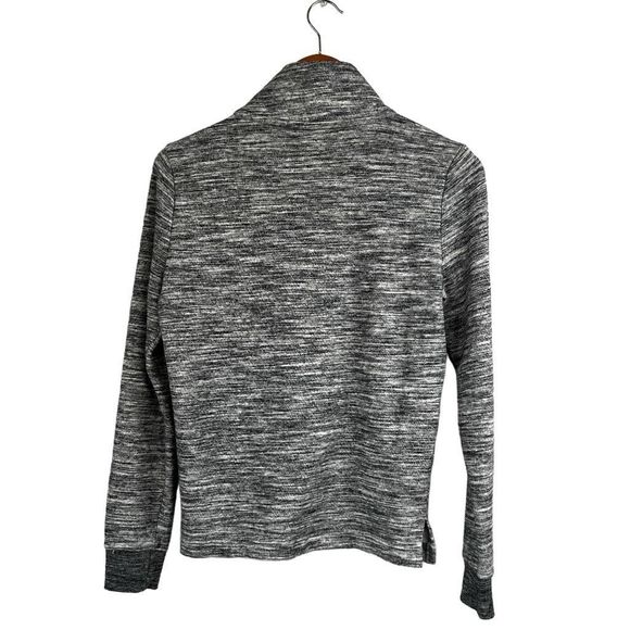 PINK Victoria's Secret Sweatshirt 1/4 Zip Pullover Spell Out Long Sleeve Gray XS - Picture 3 of 5